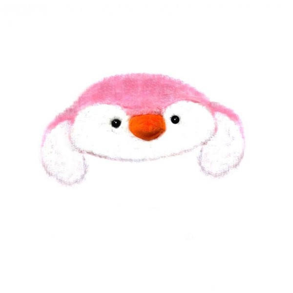Светодиодная шапка Пингвин с подвижными лапками, Розовый