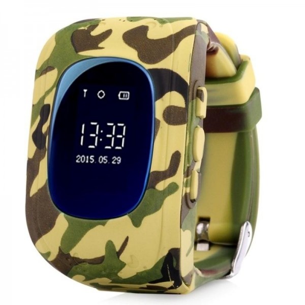 Умные детские часы с GPS Smart Baby Watch Q50, Хаки