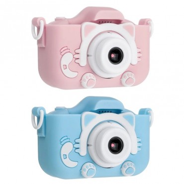 Детский цифровой фотоаппарат Children's Fun Camera Cute Kitty, Розовый