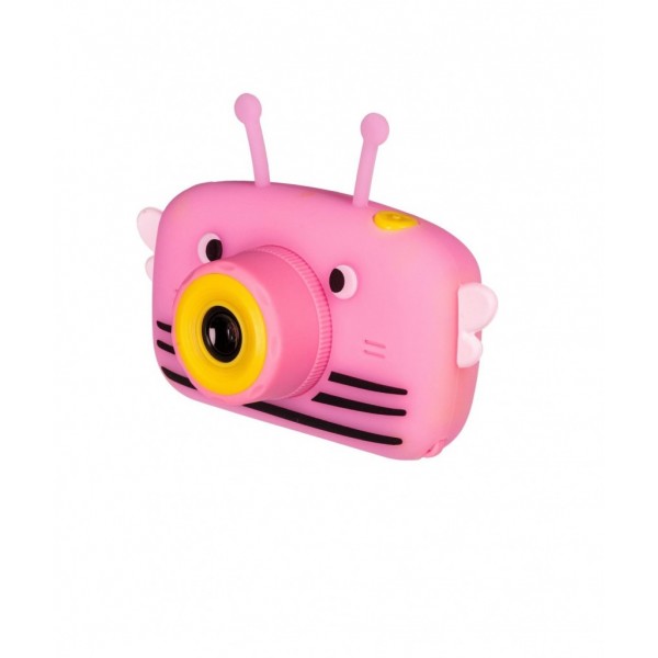 Детский цифровой фотоаппарат с селфи камерой GSMIN Fun Camera View, Пчела