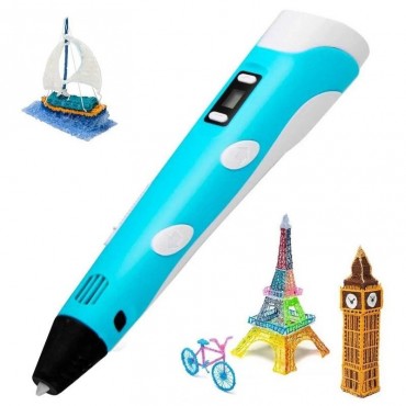 3D ручка c LCD дисплеем 3D Pen 2, Бирюзовый