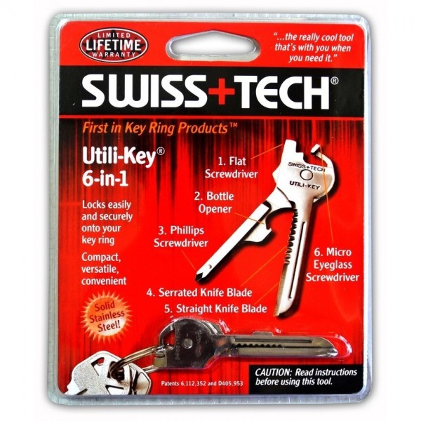 Мультитул 6 в 1 брелок-ключ Swiss Tech