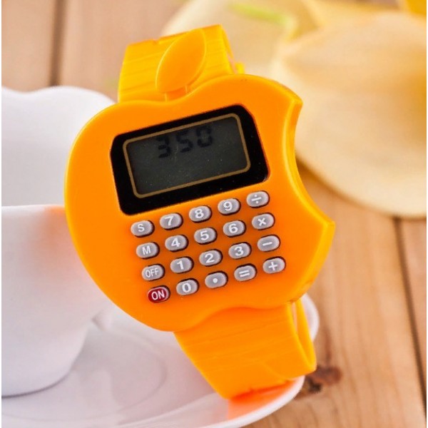 Детские электронные наручные часы-калькулятор Яблоко, Зелёный