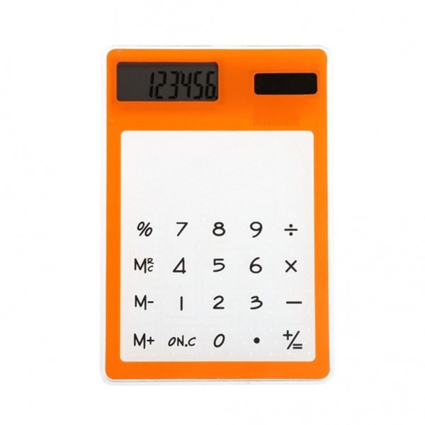 Ультратонкий карманный сенсорный 8-разрядный калькулятор, Оранжевый