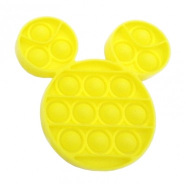 Pop It вечная пупырка - игрушка антистресс Микки Маус, 11х10 см, Жёлтый